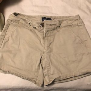 American Eagle midi shorts in khaki